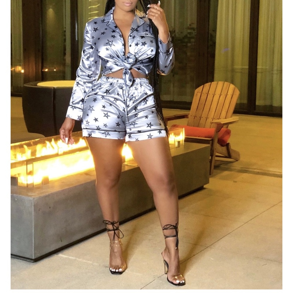 Satin 2 piece set